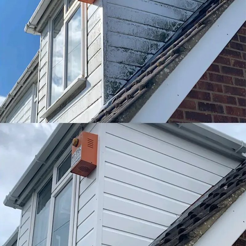 city clean side of house